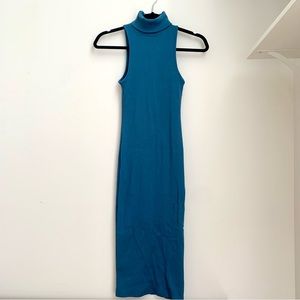 Zara Sleeveless Turtleneck Bodycon Midi Dress Size S